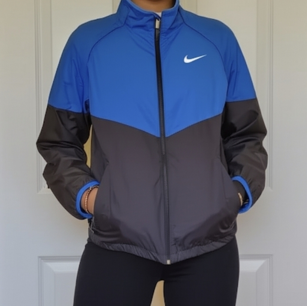 Nike Storm Fit Convertible Windbreaker Rain Jacket - Blue & Black - NWT
